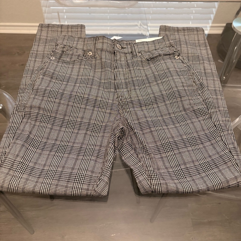 American Eagle Outfitters Plaid High Rise Women Jeans - Picture 2 of 5